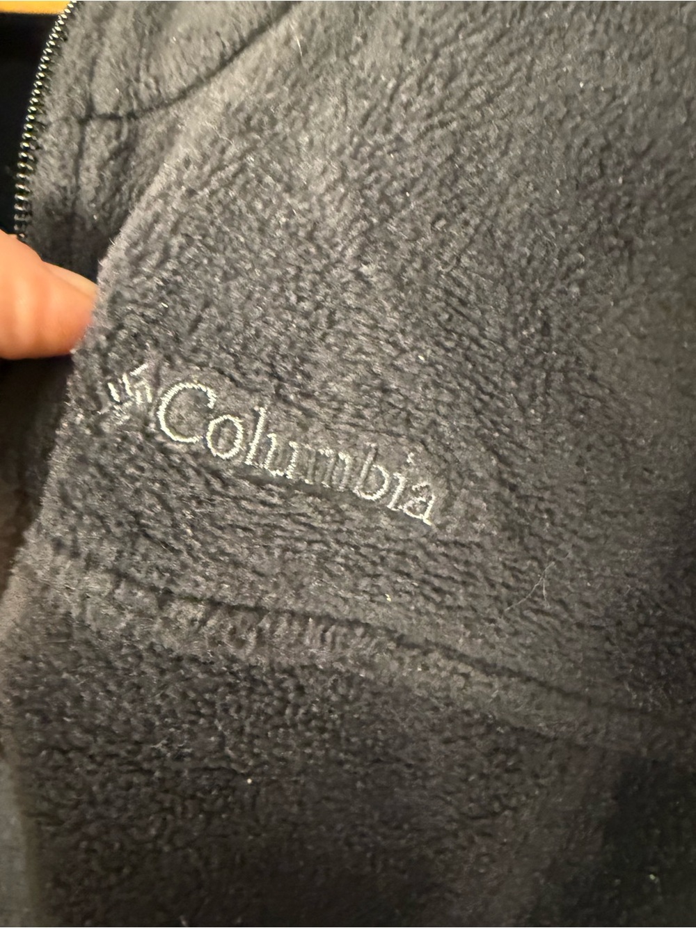 Columbia Black Full Zip Fleece Jacket XL Soft Lightweight Outdoor Layer - Picture 3 of 5